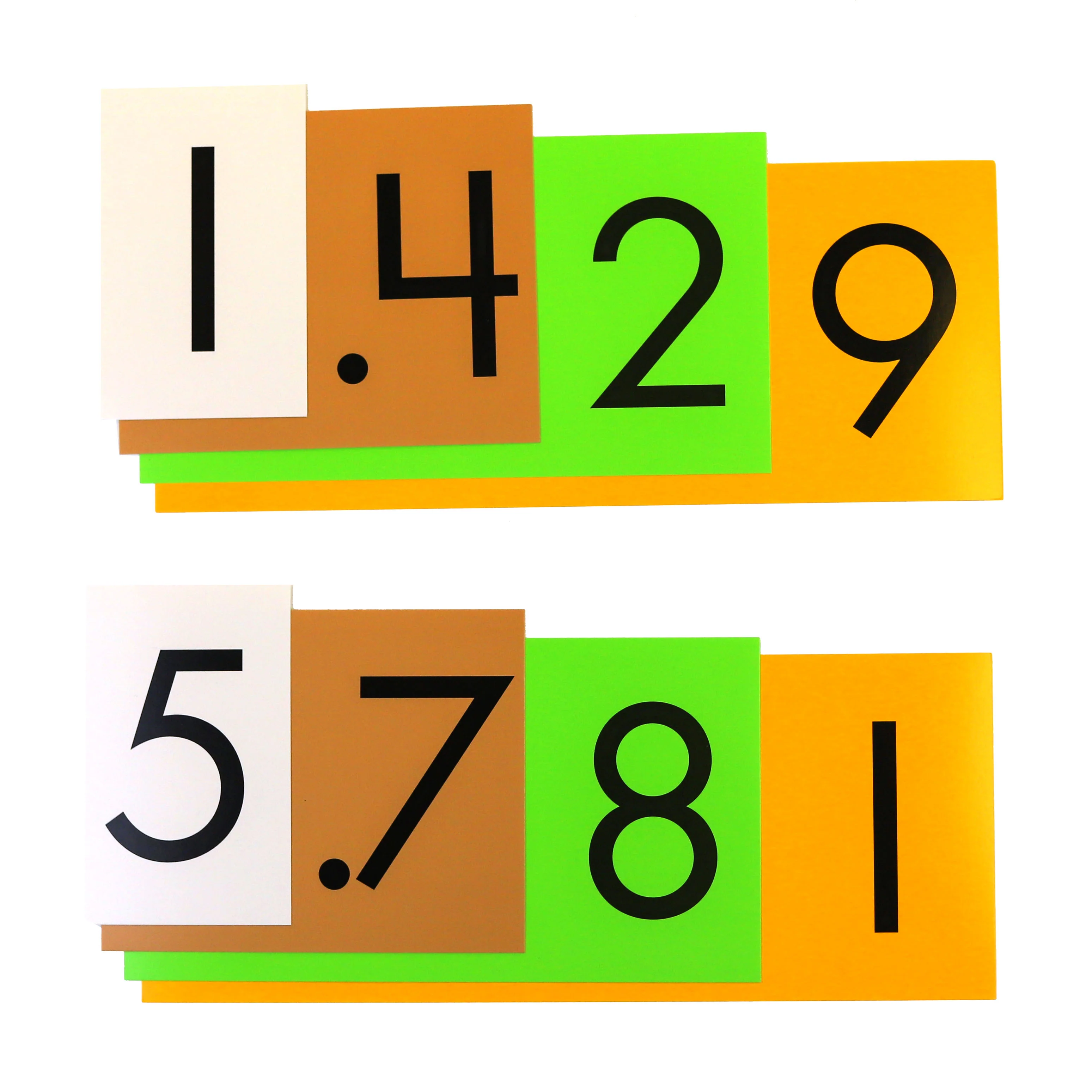 4-Value Decimal Place Value Cards