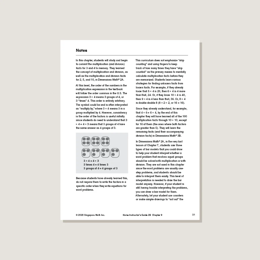 Dimensions Math Home Instructor's Guide 2A - Image 3