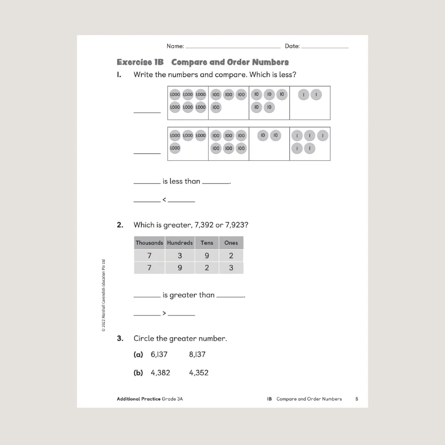 Primary Mathematics Additional Practice 3A (2022 Edition) - Blemished - Image 2