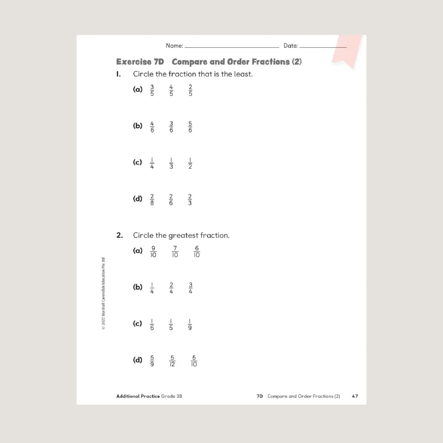 Primary Mathematics Additional Practice 3B (2022 Edition) - Blemished - Image 2