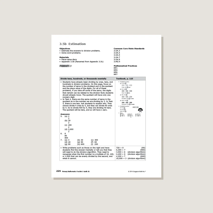 Primary Mathematics Common Core Edition Teacher's Guide 3A - Image 2