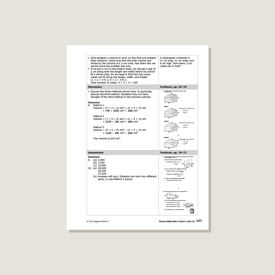 Primary Mathematics Common Core Edition Teacher's Guide 5B - Image 3