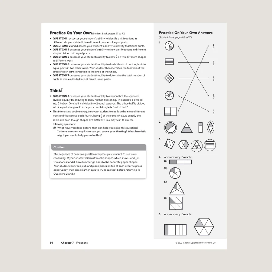 Primary Mathematics Home Instructor's Guide 3B (2022 Edition) - Blemished - Image 2