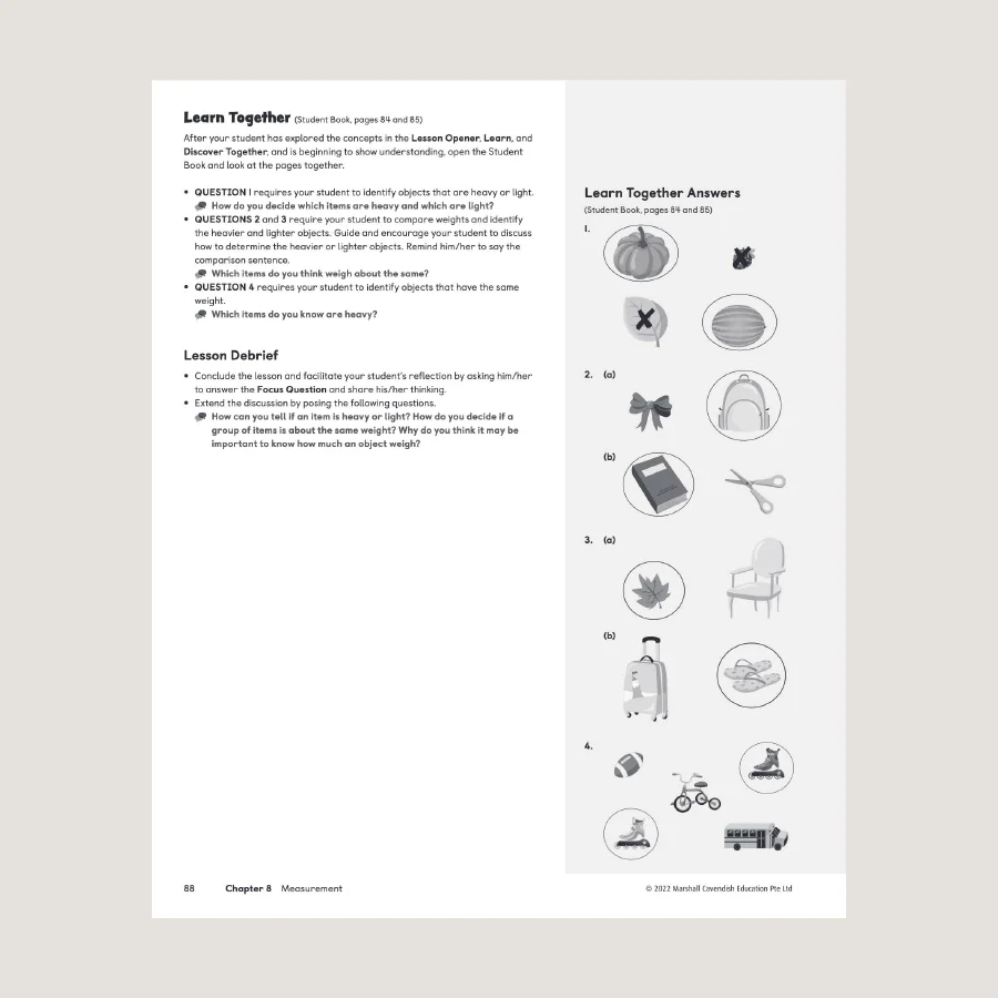 Primary Mathematics Home Instructor's Guide KB (2022 Edition) - Blemished - Image 4