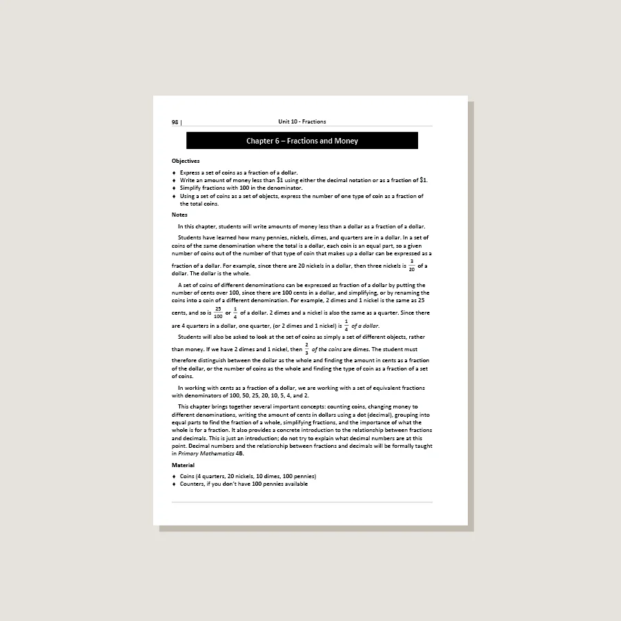 Primary Mathematics Standards Edition Home Instructor's Guide 3B - Blemished - Image 3