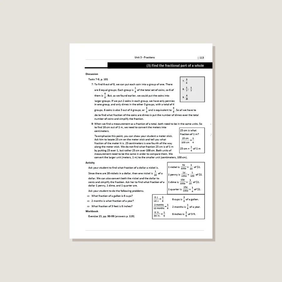 Primary Mathematics Standards Edition Home Instructor's Guide 4A - Blemished - Image 2