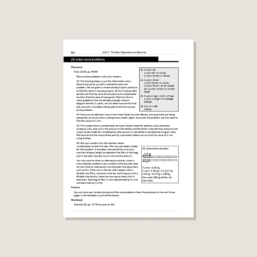 Primary Mathematics Standards Edition Home Instructor's Guide 4B - Image 3