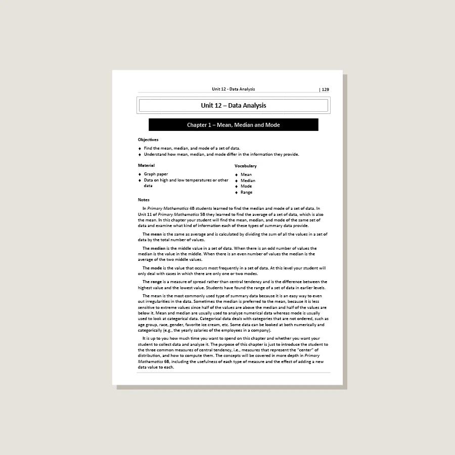Primary Mathematics Standards Edition Home Instructor's Guide 5B - Image 4