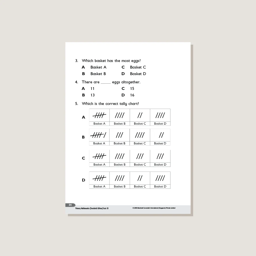 Primary Mathematics Standards Edition Tests 1B - Blemished - Image 2