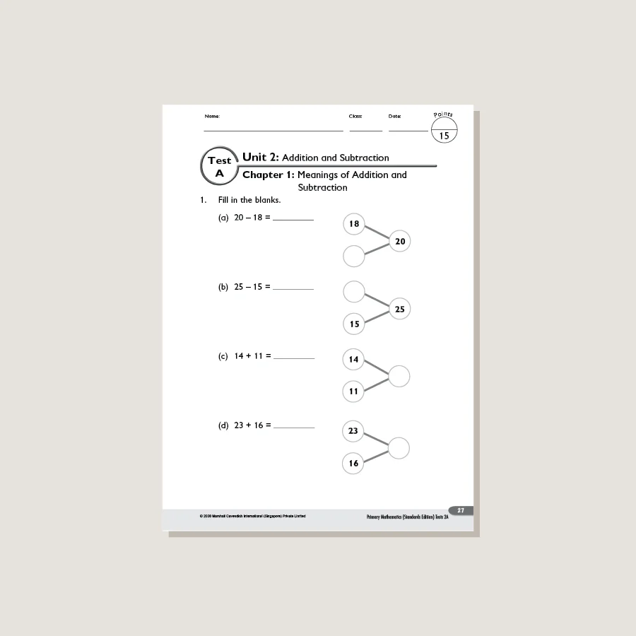 Primary Mathematics Standards Edition Tests 2A - Blemished - Image 2