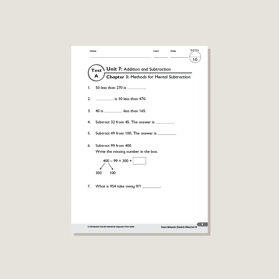 Primary Mathematics Standards Edition Tests 2B - Blemished - Image 2