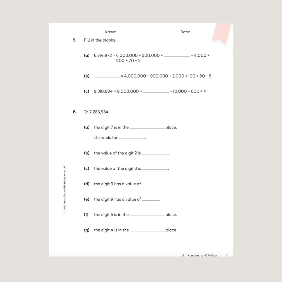 Primary Mathematics Student Book 5A (2022 Edition) - Image 3