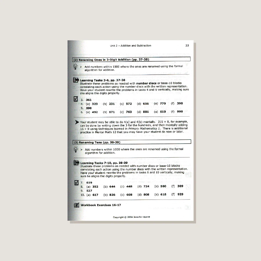 Primary Mathematics U.S. Edition Home Instructor's Guide 2A - Blemished - Image 3