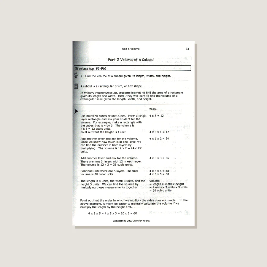 Primary Mathematics U.S. Edition Home Instructor's Guide 4B - Image 4