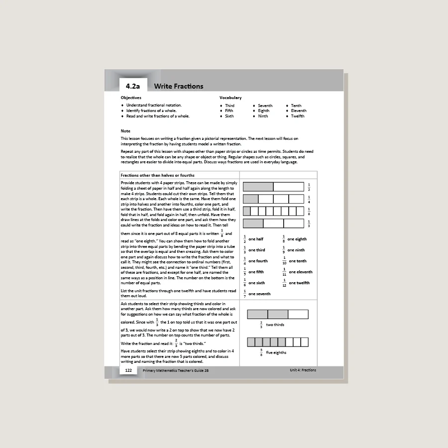 Primary Mathematics U.S. Edition Teacher's Guide 2B - Blemished - Image 4
