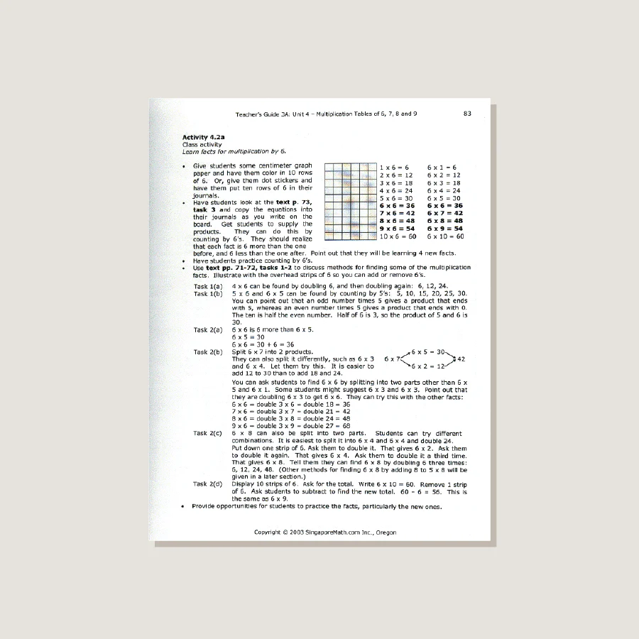 Primary Mathematics U.S. Edition Teacher's Guide 3A - Image 4