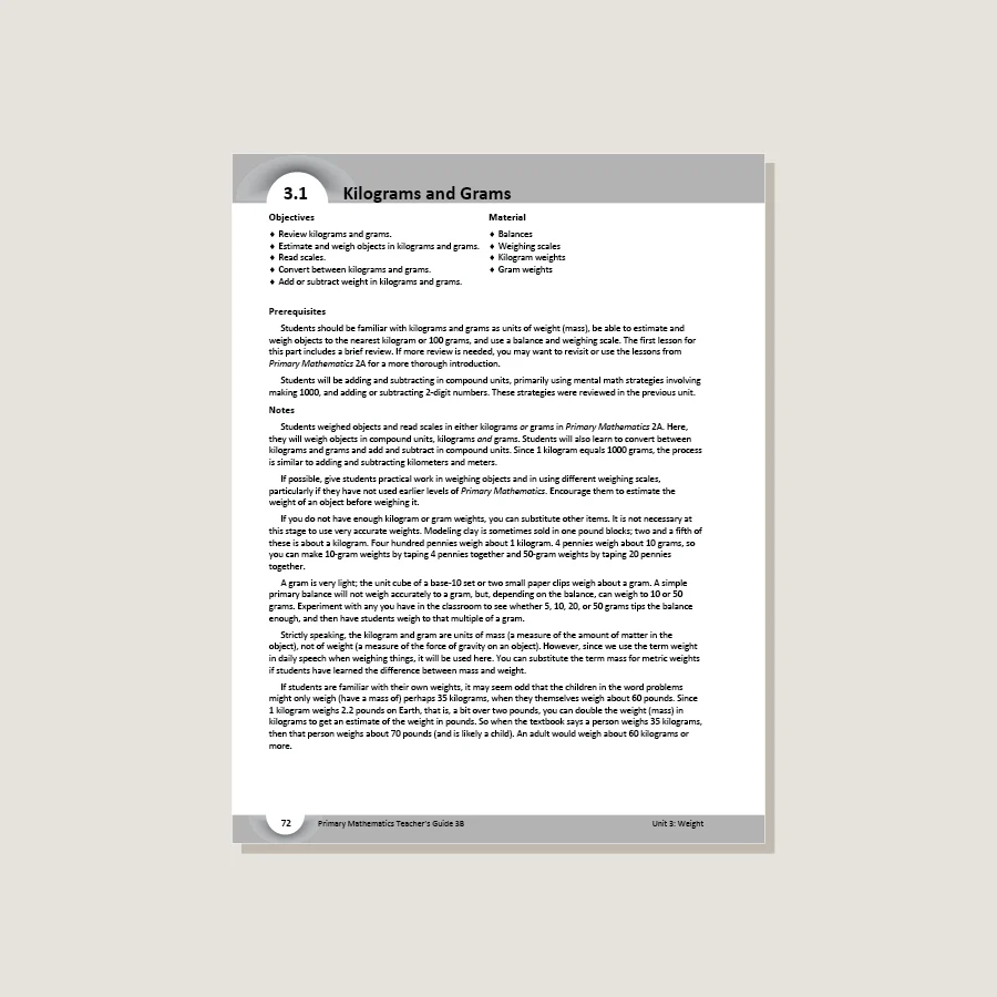 Primary Mathematics U.S. Edition Teacher's Guide 3B - Image 3