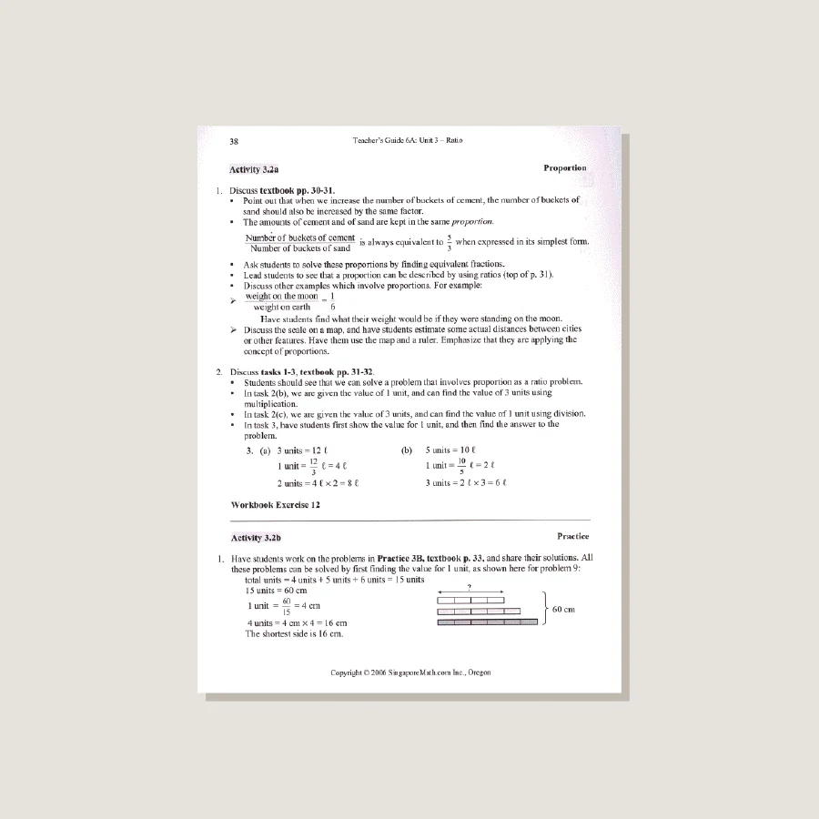 Primary Mathematics U.S. Edition Teacher's Guide 6A - Blemished - Image 4